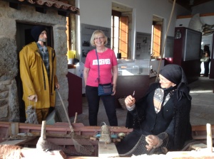 With ancient friends in the Fishing Museum.
